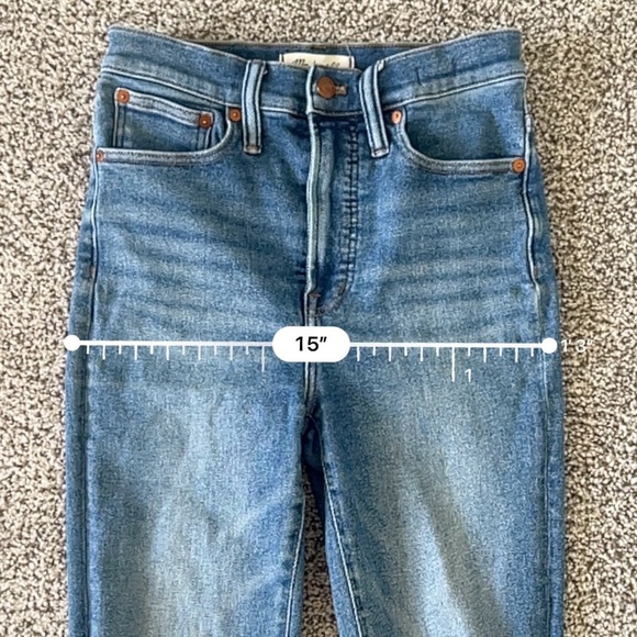 Madewell The Perfect Vintage Jean - Straight Leg - Medium Blue Wash - Size 26 - Picture 13 of 14